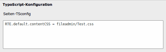 Page TSconfig with CSS