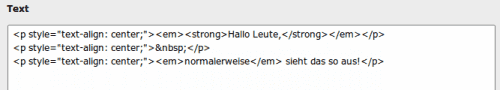 Text box without "tinymce4_rte".