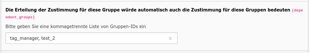 Automatische Zustimmung zu Cookie Gruppen