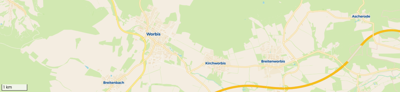 Leinefelde-Worbis (OT Worbis) Map