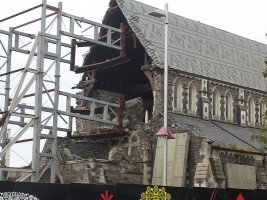 Eingestürzte Kathedrale in Christchurch