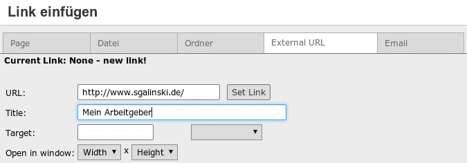 Insert external links