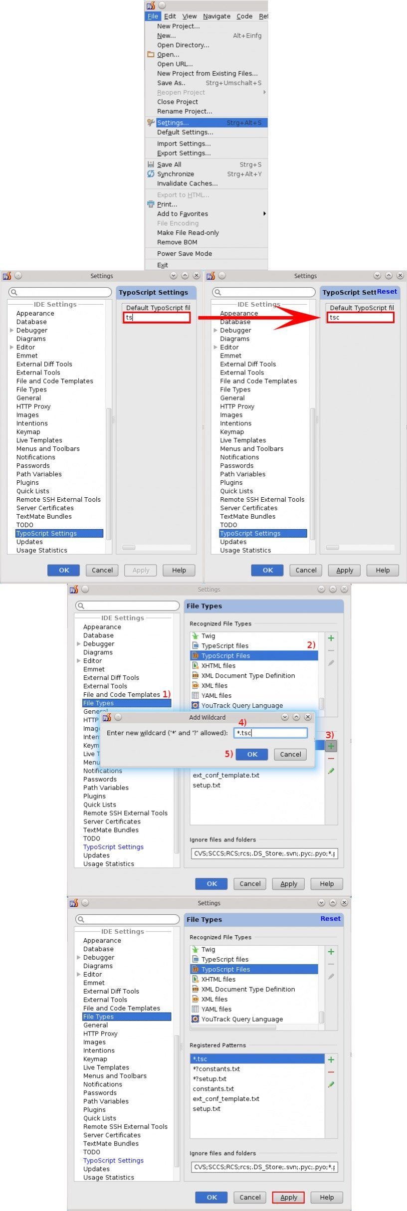 Change the default TypoScript extension workflow image
